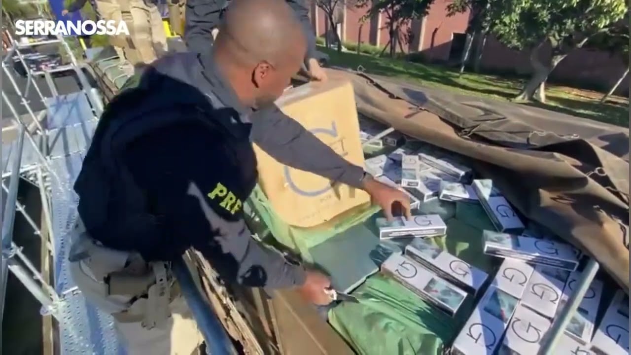 PRF de Bento prende contrabandista com cigarros paraguaios