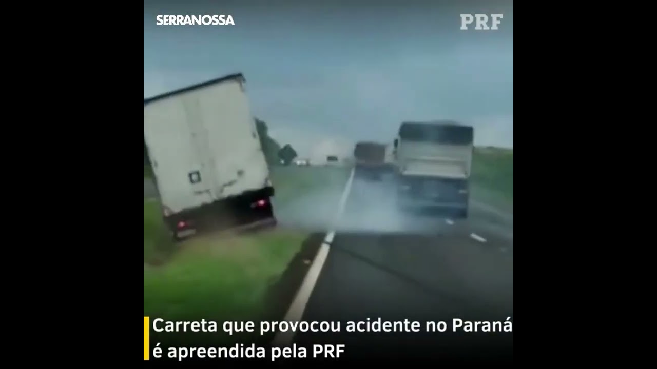 PRF apreende carreta usada para provocar acidente em rodovia do PR