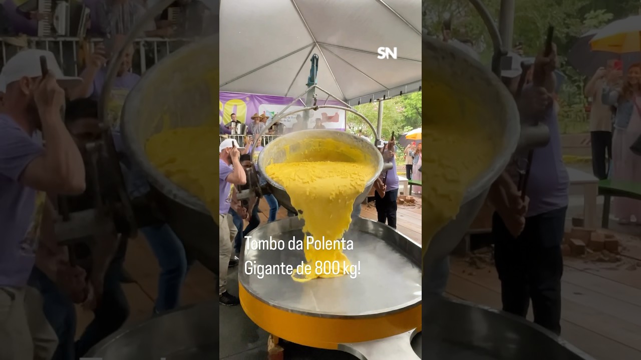 Tombo da Polenta Gigante de 800 kg!