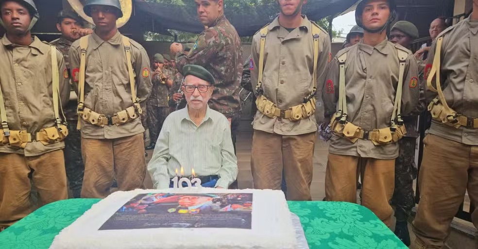 Brasileiro que lutou na 2ª Guerra Mundial completa 103 anos