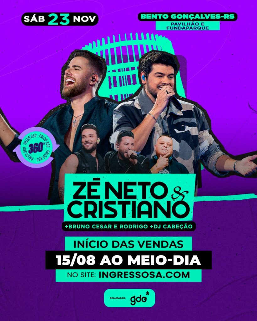 Zé Neto e Cristiano em Bento Gonçalves