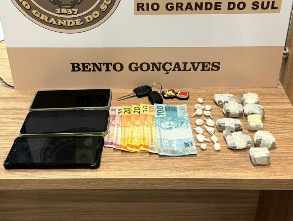 Em operação da BM, homem é preso com drogas em Bento Gonçalves