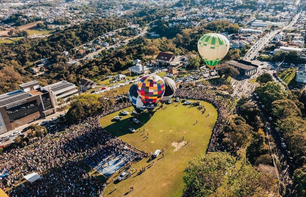 Festival de Balonismo em Bento Gonçalves.