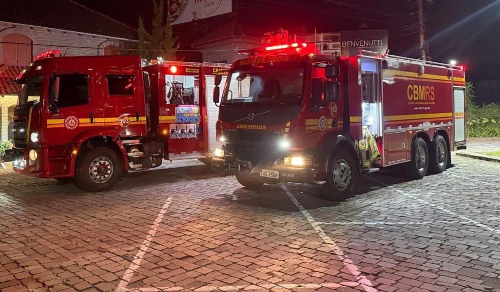 Bombeiros de Bento Gonçalves controlam princípio de incêndio em restaurante