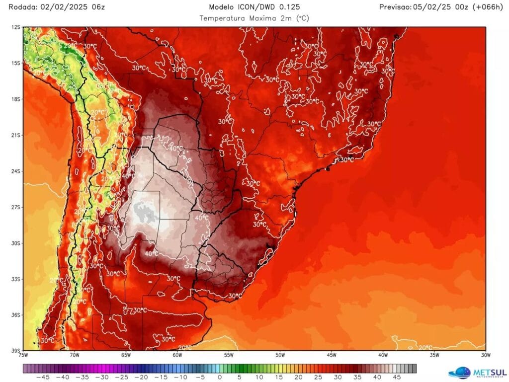 Onda de calor no RS pode durar até 15 dias e atingir 43ºC.