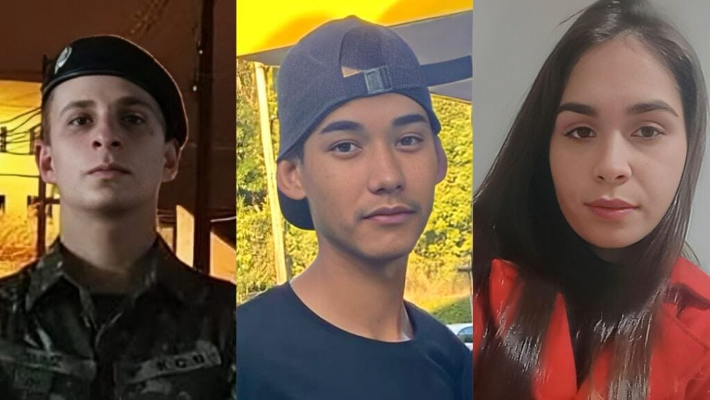 Júlio Marcos Muniz, de 22 anos, Luis Henrique de Oliveira, de 19, e Edilaine Albernaz, de 24, morreram no local. 