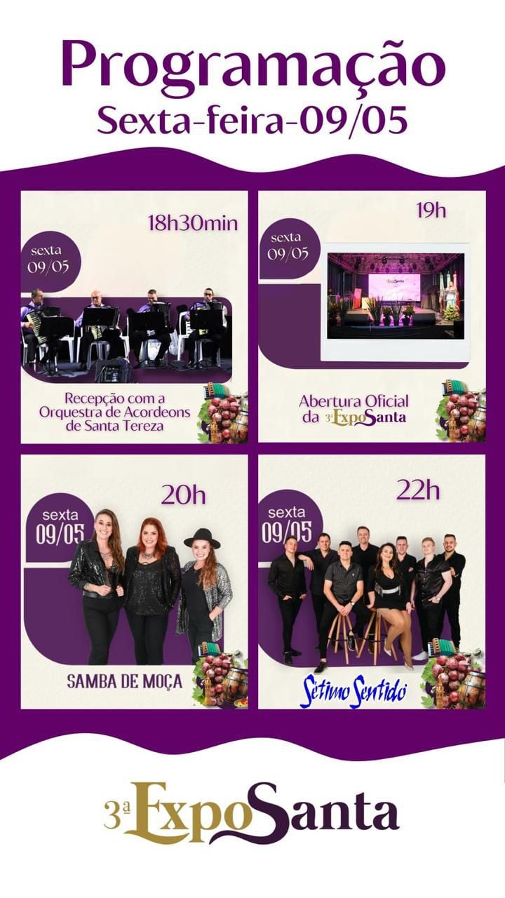 ExpoSanta agita Santa Tereza no próximo fim de semana.