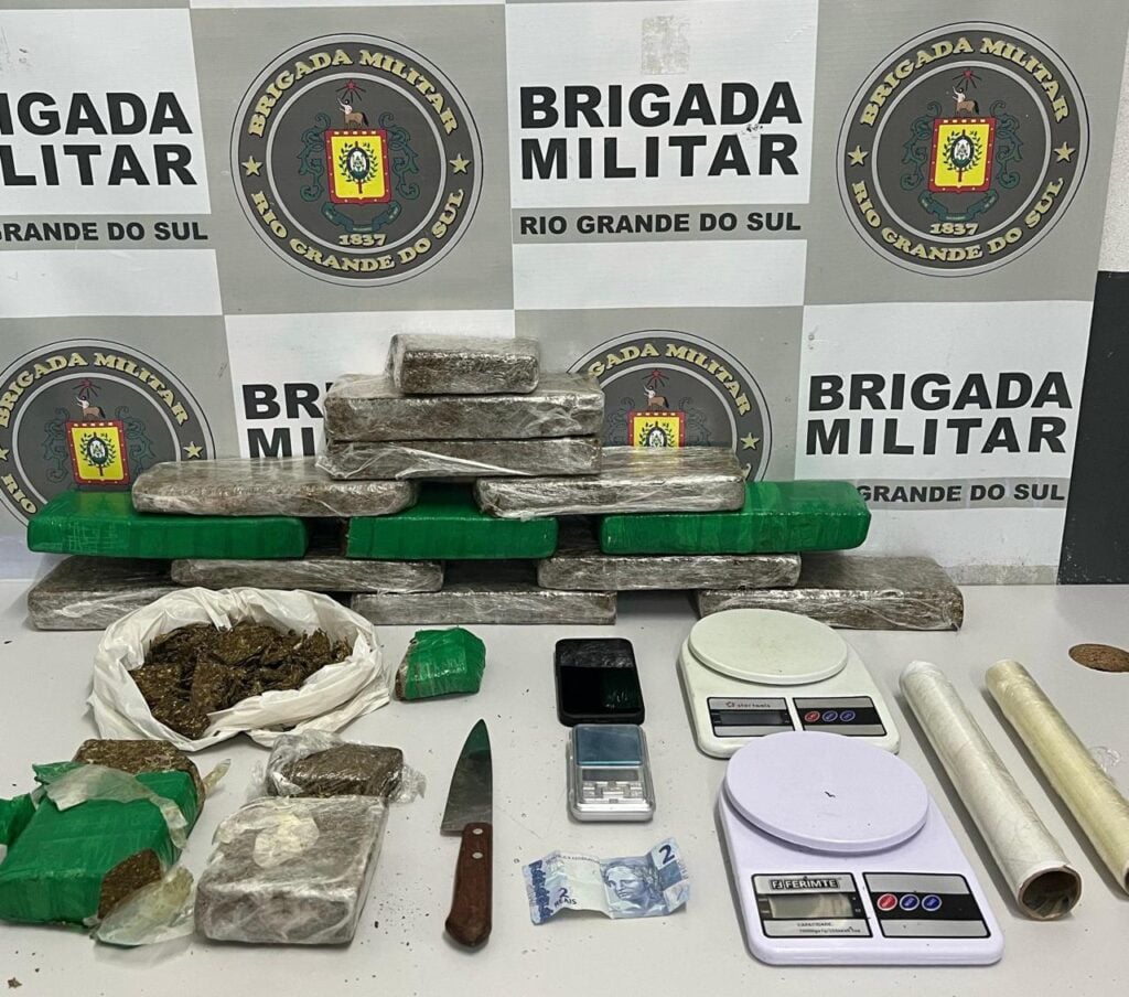 Homem é preso com mais de 13 kg de maconha em Caxias do Sul