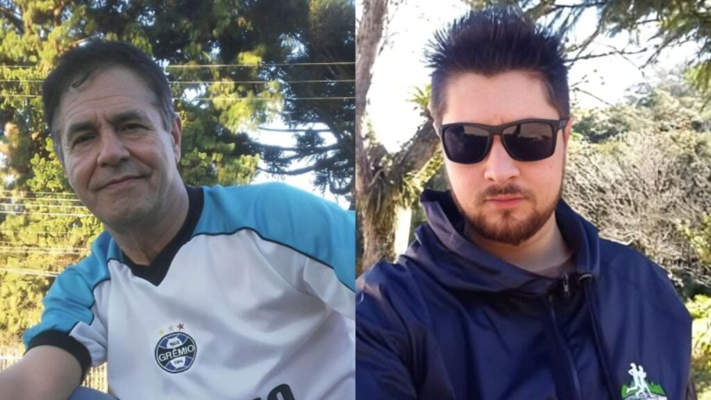 Edegar Dornelles do Nascimento, de 71 anos (à esquerda), e Moisés de Bona, de 29.