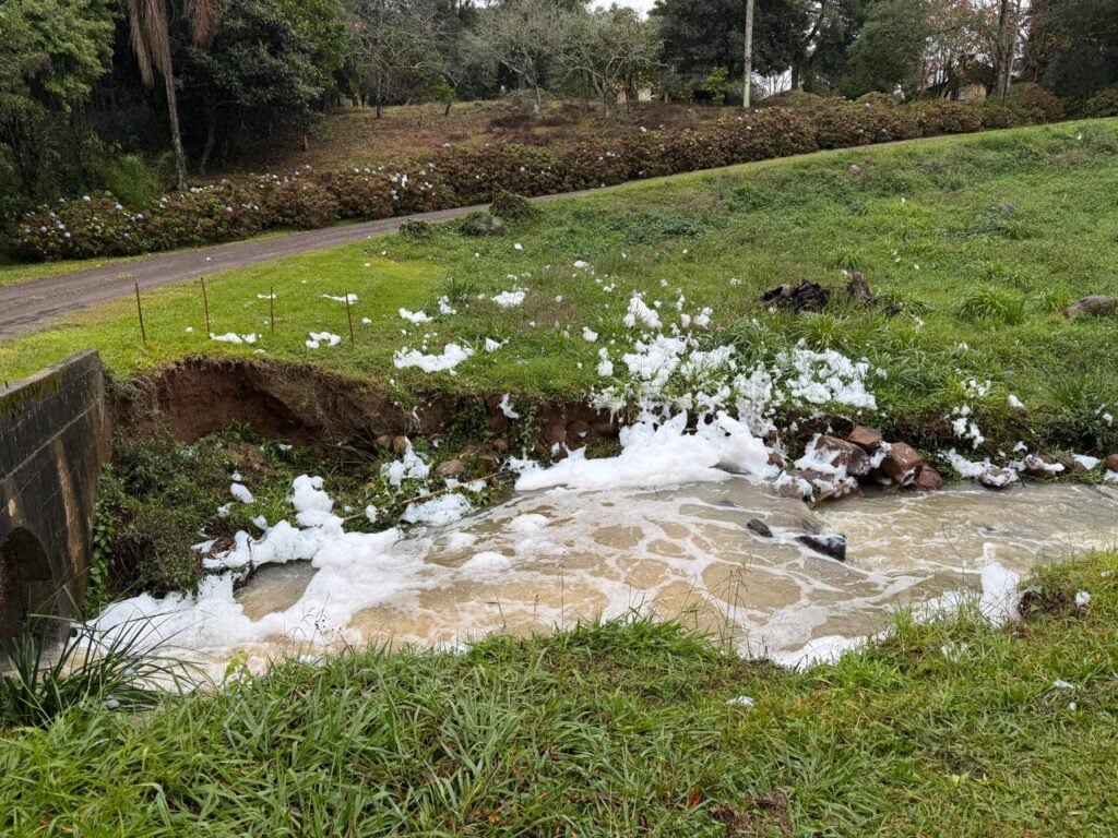 Poluição no Arroio Pedrinho em Bento e Garibaldi.