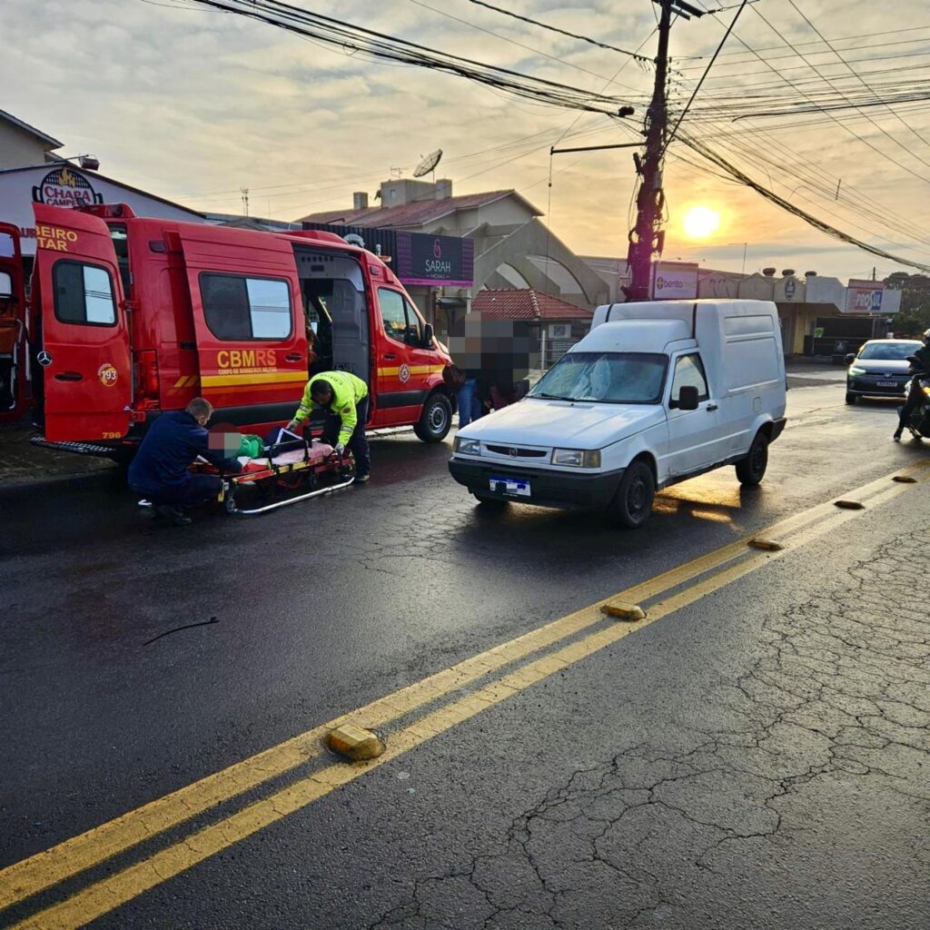 Menina de 12 anos é atropelada no bairro Fenavinho em Bento Gonçalves.
