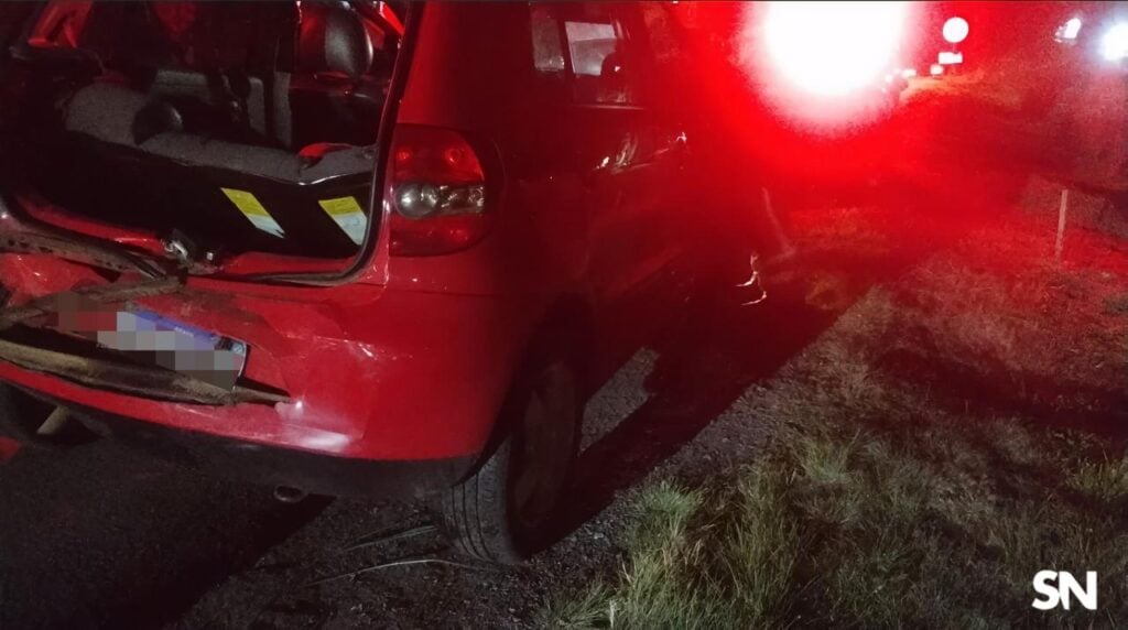 Colisão de 3 veículos na BR-470 em Bento Gonçalves.
