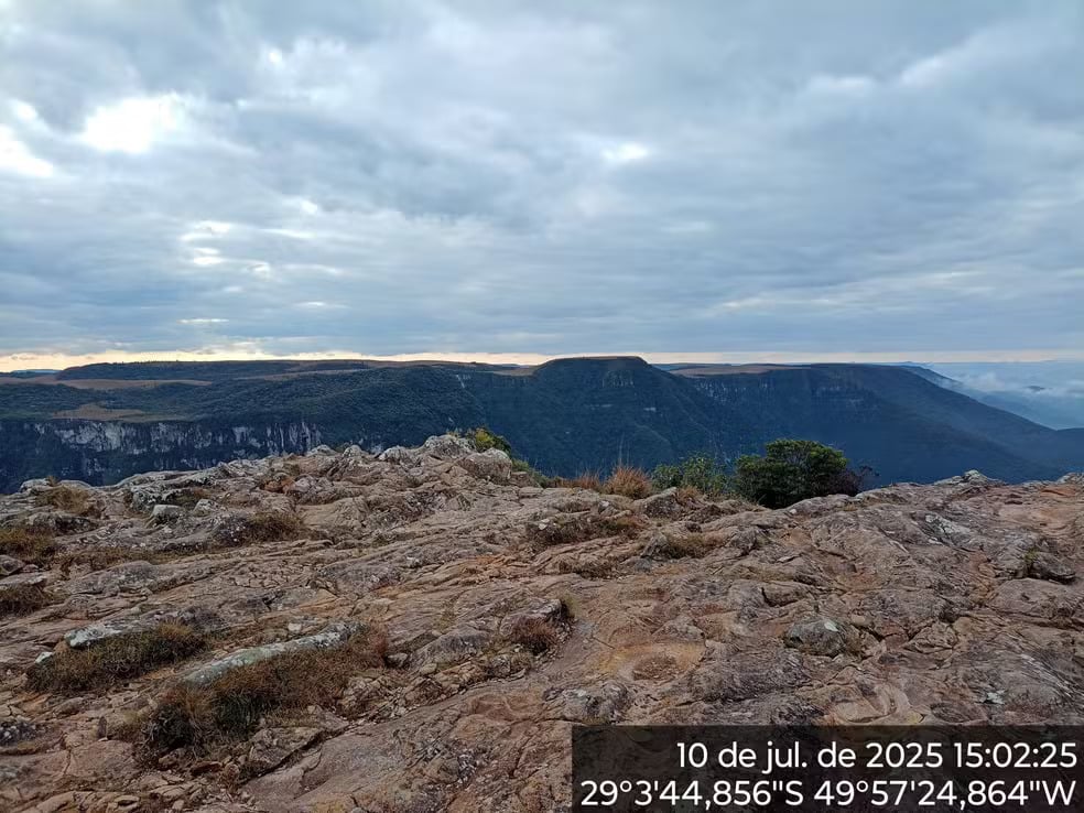 Criança cai no Cânion Fortaleza em Cambará do Sul.