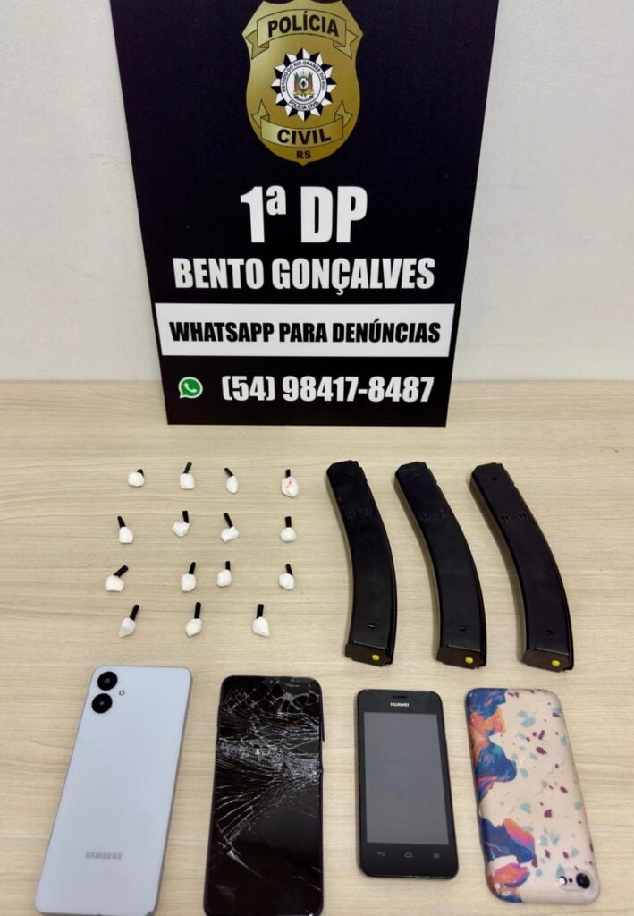 Polícia prende casal de traficantes que fazia teleentrega de drogas em Bento Gonçalves.