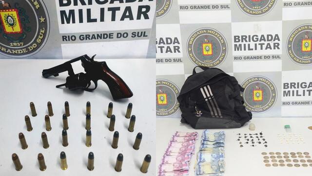 Brigada Militar prende dois homens por armas e drogas em Caxias do Sul.