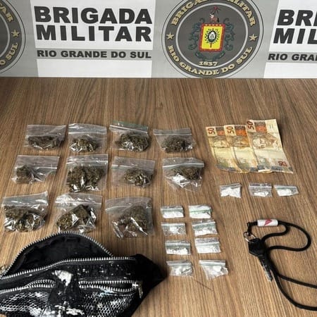 Brigada Militar prende homem por tráfico de entorpecentes em Bento Gonçalves.