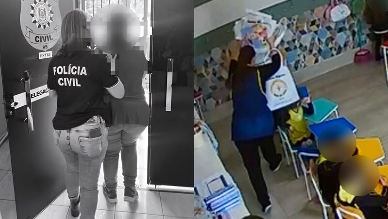 Professora que agrediu menino de 4 anos em Caxias do Sul é presa.