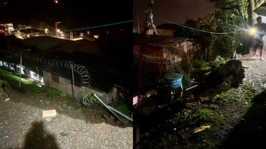 Deslizamento no bairro Municipal em Bento Gonçalves.