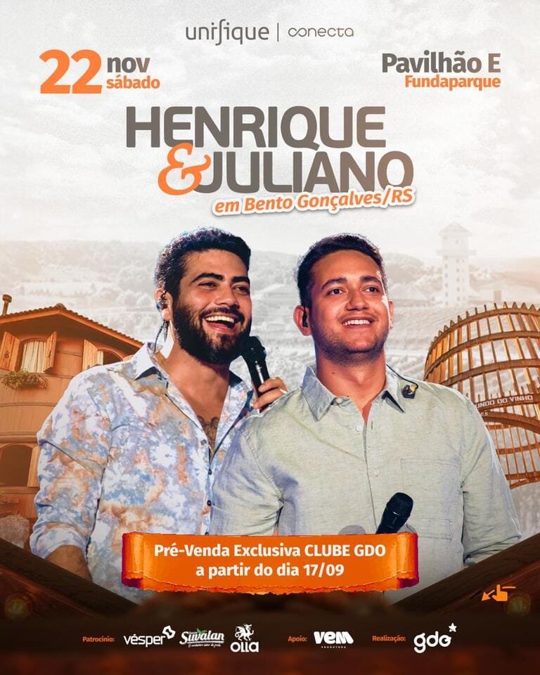 Henrique e Juliano em Bento Gonçalves.
