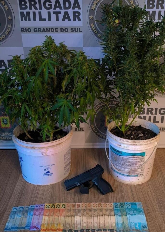 Brigada Militar prende homem por tráfico de drogas em Cotiporã.