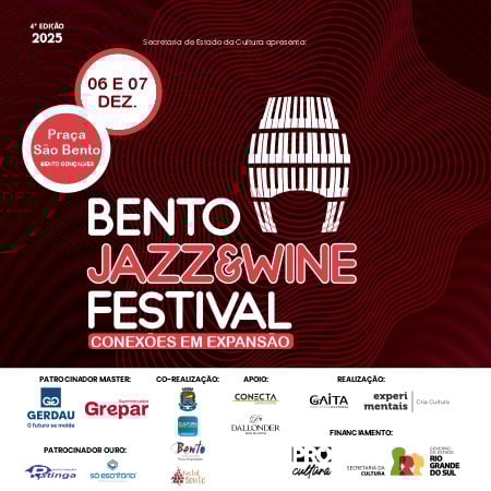 Bento Jazz & Wine Festival em Bento Gonçalves acontece em dezembro.