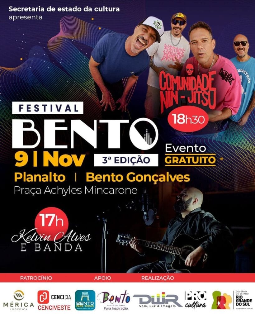 Festival Bento anima Bento Gonçalves.