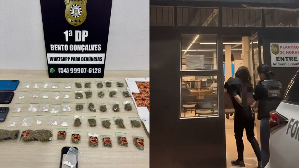 Mulher mantinha ponto de drogas ao lado de escola infantil em Bento Gonçalves.