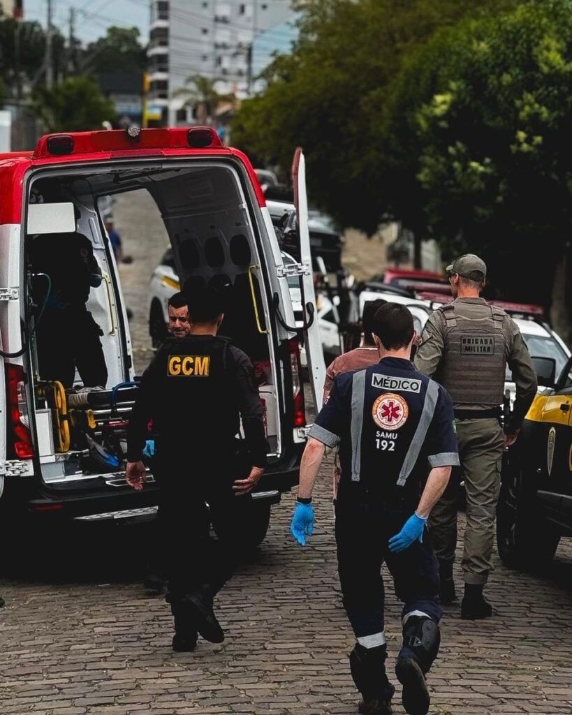 Homem em surto atira contra a GCM em Bento Gonçalves.