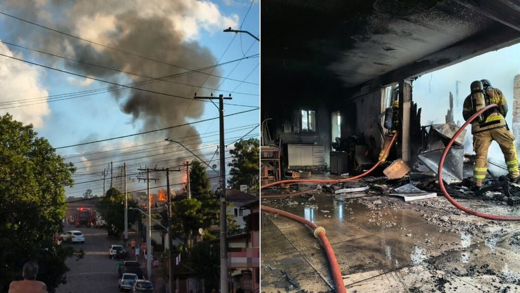 Bento Gonçalves: polícia investiga se incêndio no Santa Marta foi intencional.