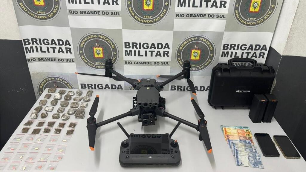 Drone adaptado para transporte de drogas é apreendido em Caxias do Sul.