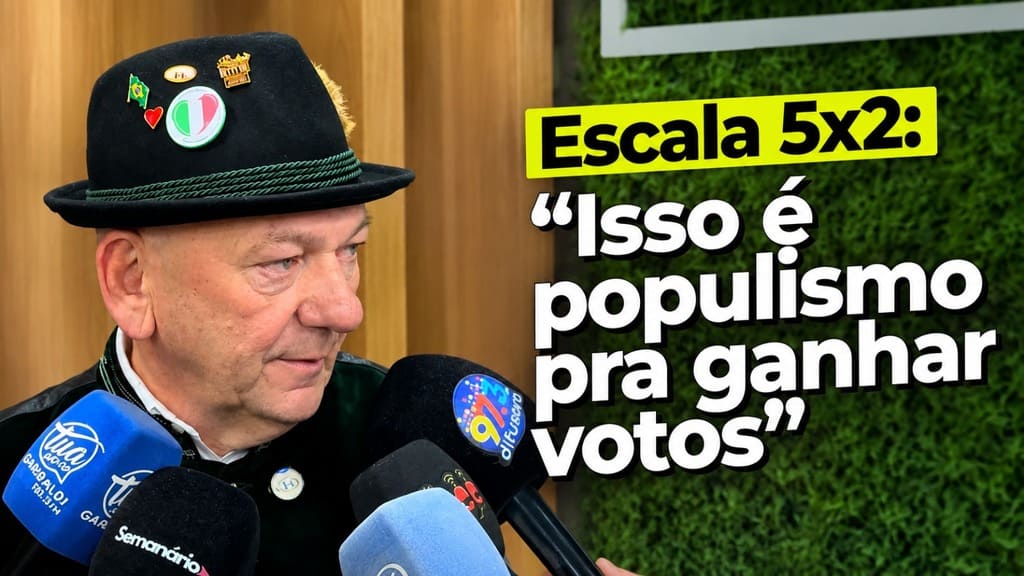 Luciano Hang comenta escala 5x2 durante inauguração da Havan Garibaldi.