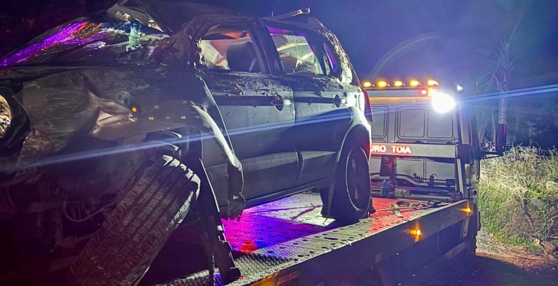 Homem foge da GCM, mas acaba capotando o carro em Bento Gonçalves