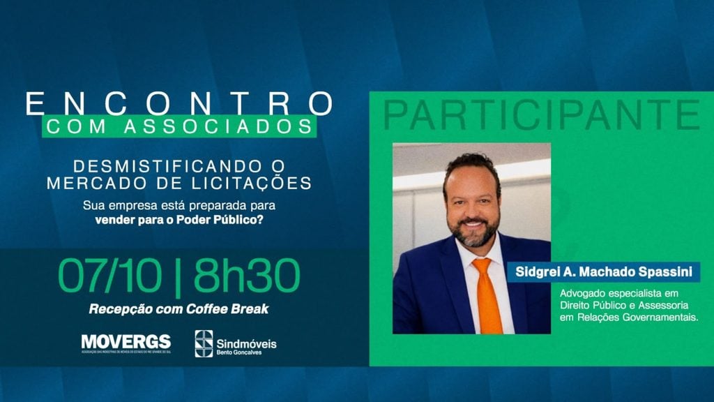 Palestra apresenta oportunidades de licitações para indústrias moveleiras.