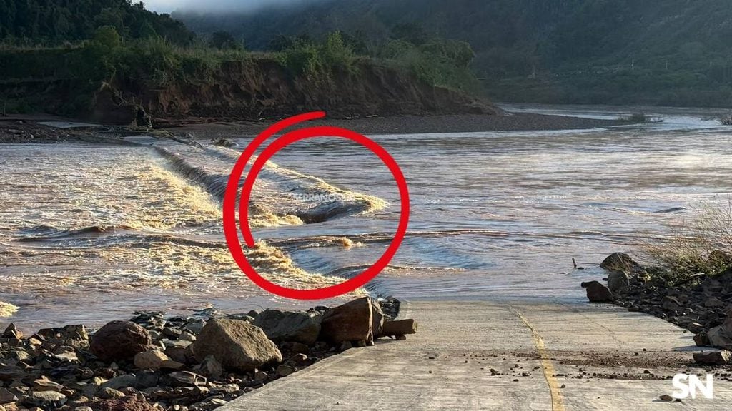 Ponte de Cotiporã caiu novamente.