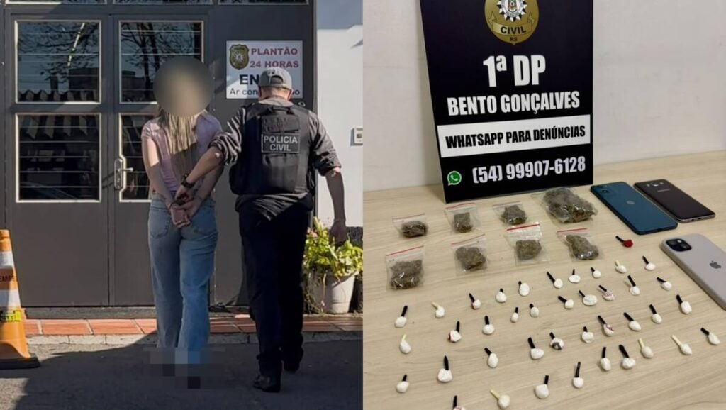 Mulher é presa por tráfico de drogas em Bento Gonçalves.