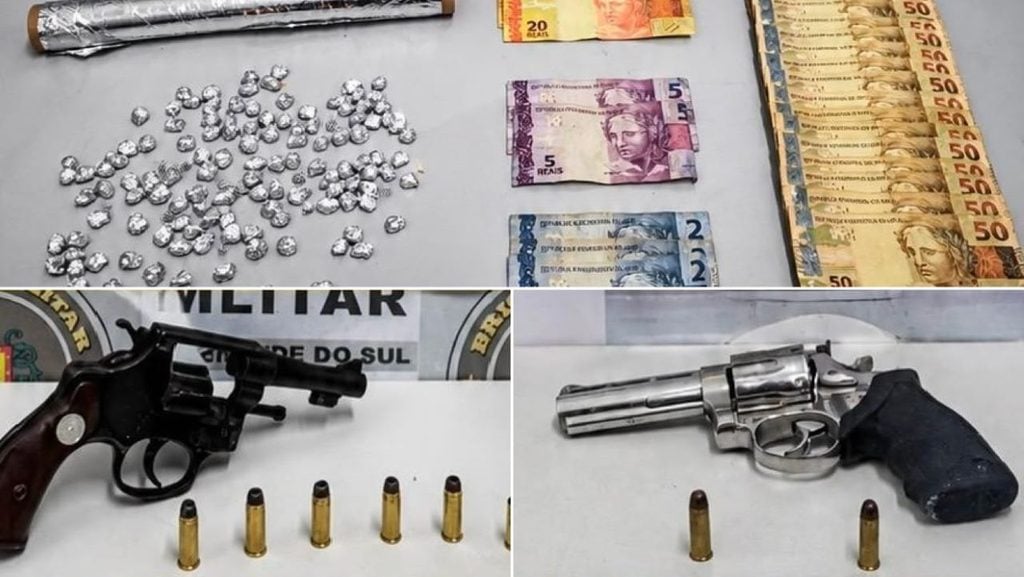 Brigada Militar prende quatro homens e apreende armas e drogas em São Marcos.