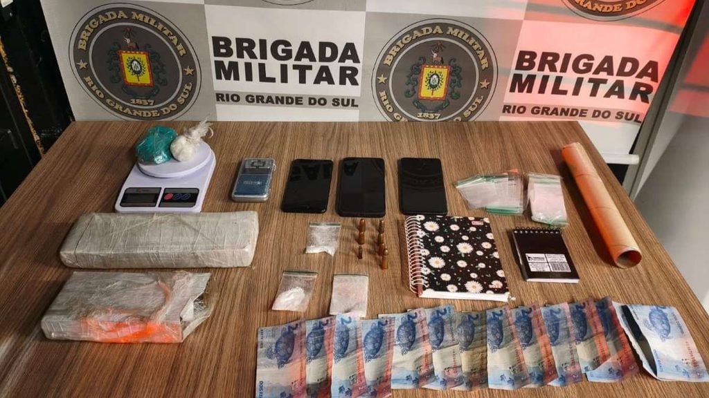 Brigada Militar prende casal por tráfico de drogas em Garibaldi.