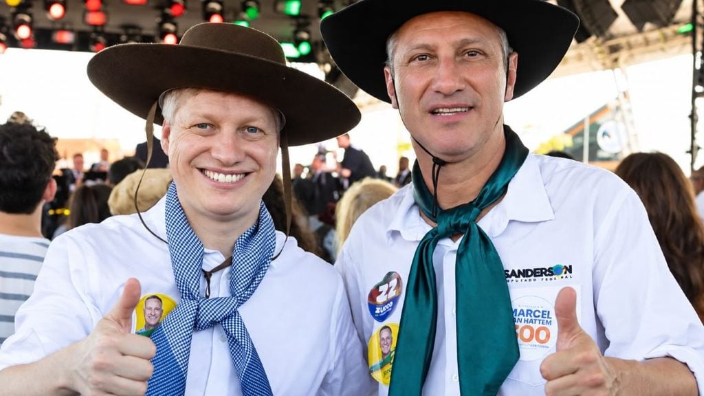 Sanderson e Marcel Van Hattem são eleitos senadores pelo Rio Grande do Sul.